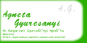 agneta gyurcsanyi business card